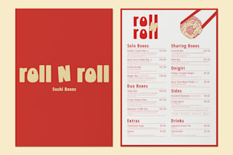 design custom menu design