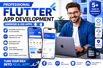 do flutter mobile app development andriod ios app development flutter developer