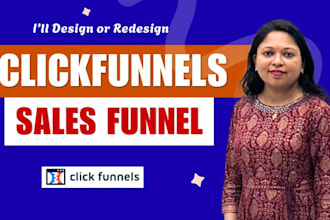 design or redesign clickfunnels sales funnel and landing page