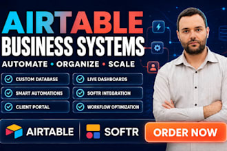 setup airtable database airtable automation softr client portal dashboard