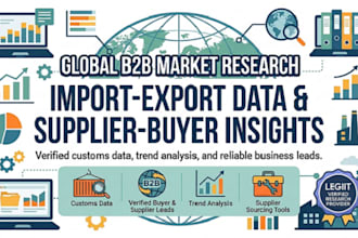 provide global customs import export data, buyer and supplier lists