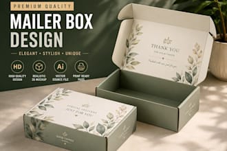 design custom mailer box and product packaging design