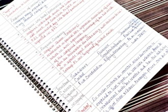 write neat handwritten notes, documents and letters