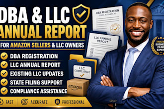 register dba llc annual report filing for amazon seller and existing llc owner