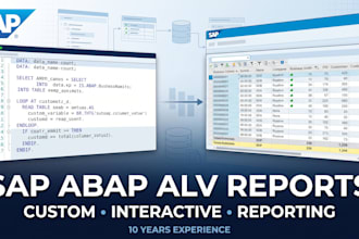 create custom sap abap alv reports and enhancements