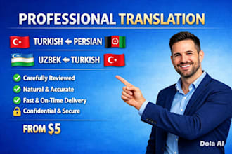 translate turkish to persian and uzbek to turkish