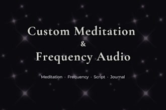 create a customized guided meditation, journals, template for your specific goal