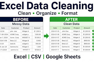 format and organize your excel or CSV data