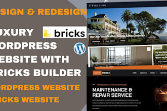 design a luxury wordpress website with bricks builder