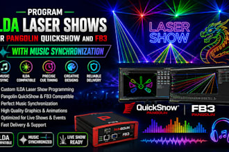 program ilda laser shows for pangolin quickshow and fb3 with music synchronizati