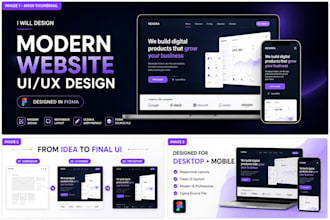 design a modern website UI UX in figma