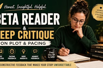be your honest beta reader and provide deep critique on plot and pacing