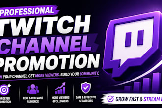 promote your twitch channel, boost live viewers, grow your twitch organically