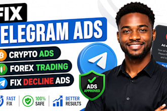 fix telegram ads, crypto ads, forex trading, fix decline ads