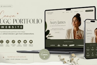 create a canva ugc portfolio website
