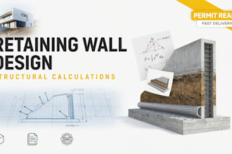 design retaining wall with structural calculations for permits