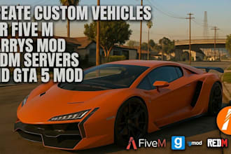 create custom vehicles for fivem garrys mod redm servers and gta 5 mod