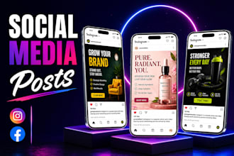 design custom social media posts for instagram and facebook