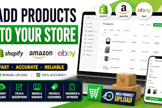 upload products to shopify amazon and ebay