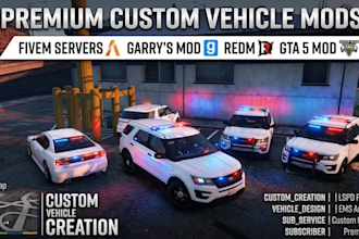 create custom vehicles for fivem garrys mod redm servers and gta 5 mod