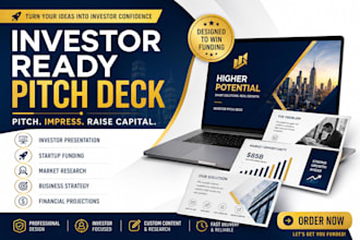 design an investor ready pitch deck for startups and business funding