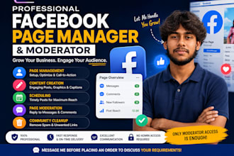 be your professional facebook page manager and content creator