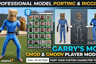 port, rig your custom player model to garrys mod gmod