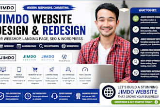 design redesign jimdo website fix jimdo webshop landing page optimize jimdo seo