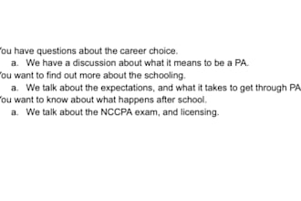 help answer questions about your physician assistant career path