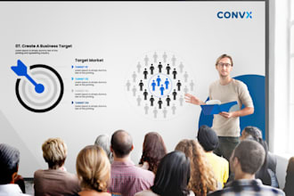 a powerpoint presentation or investor pitch deck