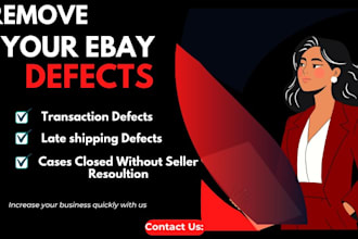 remove ebay account defects and will improve your seller level