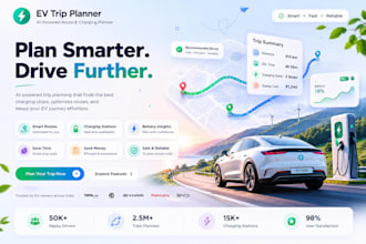 design modern UI UX for travel, maps and navigation apps