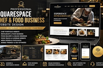 create squarespace chef portfolio food business culinary food delivery website