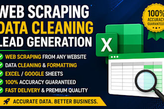 do expert web scraping, data cleaning, and lead generation