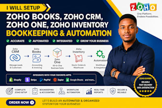 setup zoho books zoho crm zoho one zoho inventory bookkeeping and automation