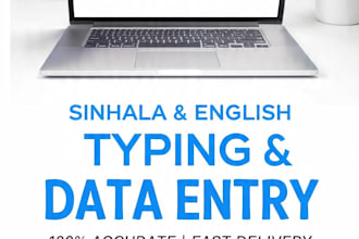 do fast sinhala and english typing and data entry in excel and word