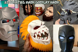 sculpt 3d mask 3d helmet cosplay mask cosplay armor 3d print and paint mask