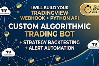 connect tradingview webhook and link broker api to python