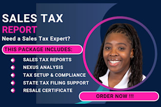 do sales tax setup, sales tax reporting and nexus analysis for businesses