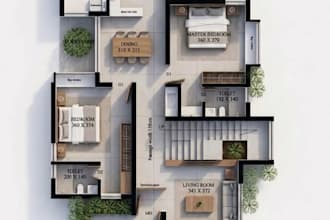 design a professional house floor plan in autocad
