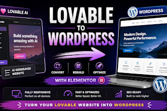 convert lovable to wordpress with elementor
