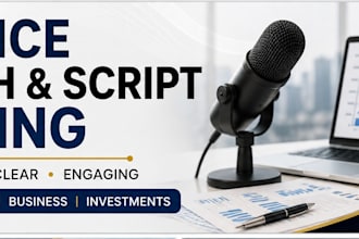 write professional finance speeches and business scripts