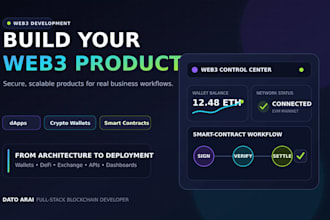 build web3 dapps, crypto wallets and blockchain platforms