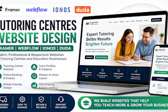 design framer webflow ionos duda tutoring centre website