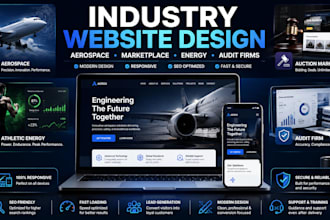 design aerospace, auction marketplace, athletic energy and audit firm website