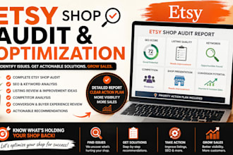 do a professional audit for your esty shop and optimize it for more sales