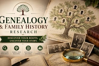 do professional genealogy research and build your family tree