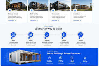 design a profesional squarespace construction commpany website