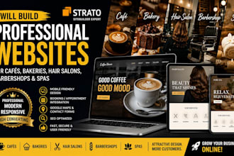 build cafés bakeries hair salons barbershops spas strato sitebuilder  website