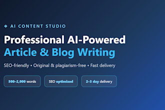 professional ai article and blog post writing service